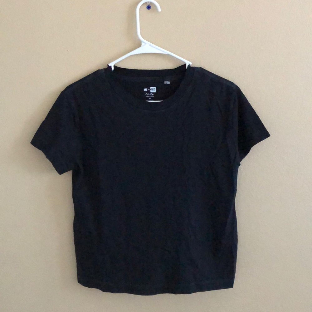 Soft Me to We Pacsun Black Tee Semi Cropped